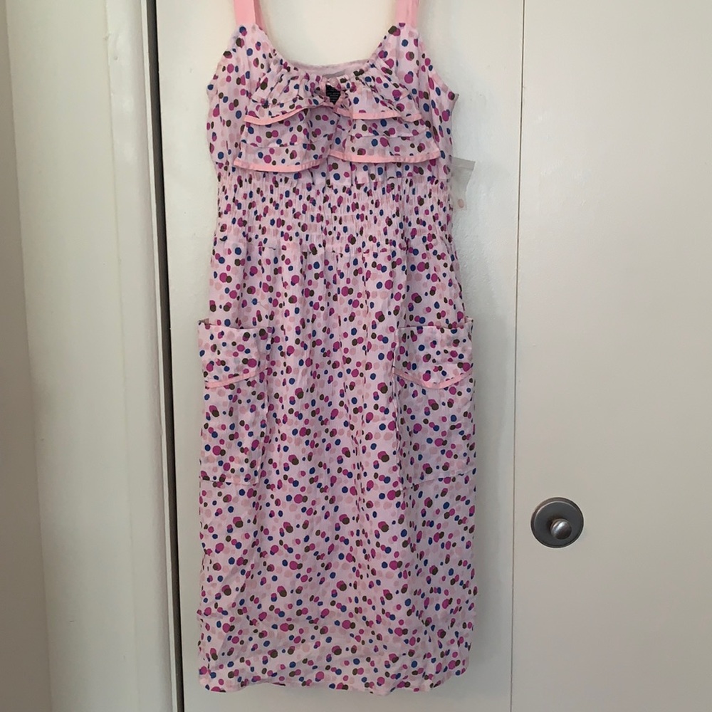 I ❤️ Ronson, pink multicolored polka dot dress